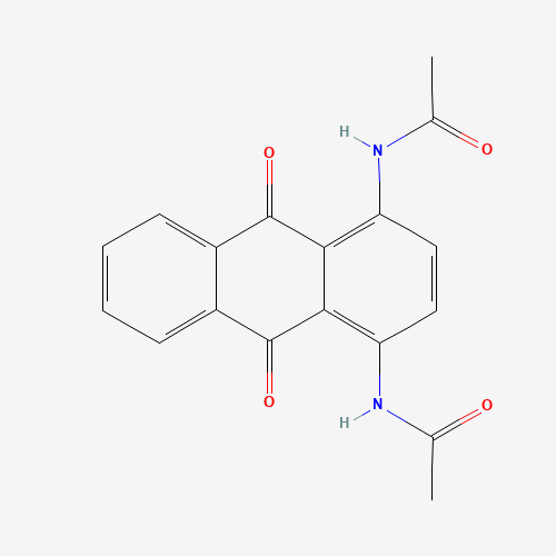 1,4-DIACETAMIDOANTHRAQUINONE (CAS: 6534-28-7) - Chemical Structure and Molecular Formula 