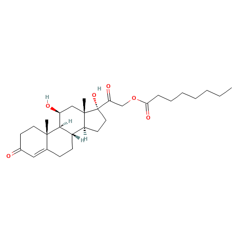 4-PREGNENE-11BETA,17ALPHA,21-TRIOL-3,20-DIONE 21-CAPRYLATE (CAS: 6678-14-4) - Related Chemical Product