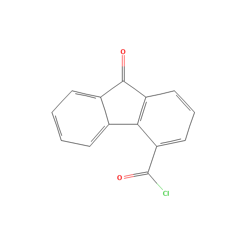 9-FLUORENONE-4-CARBONYL CHLORIDE (CAS: 7071-83-2) - Chemical Structure and Molecular Formula 