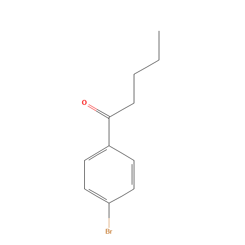 4'-BROMOVALEROPHENONE (CAS: 7295-44-5) - Chemical Structure and Molecular Formula 