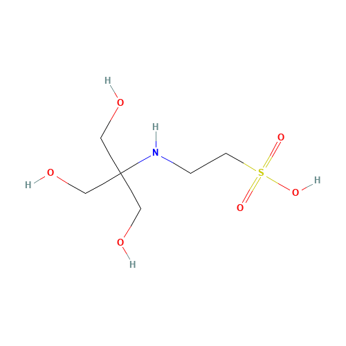 2-[Tris(hydroxymethyl)methylamino]-1-ethanesulfonic acid (CAS: 7365-44-8) - Chemical Structure and Molecular Formula 
