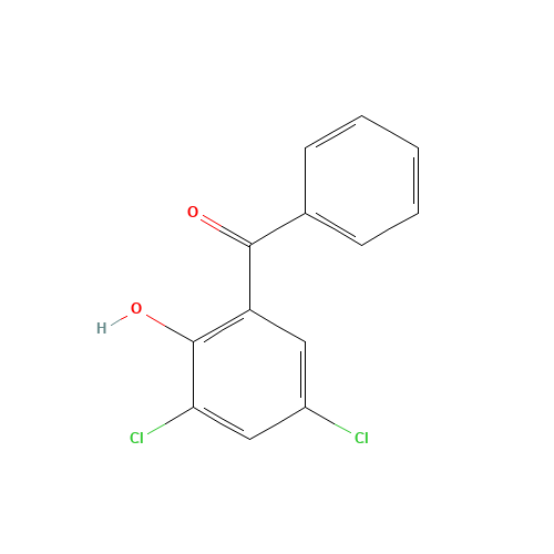 3,5-DICHLORO-2-HYDROXYBENZOPHENONE (CAS: 7396-92-1) - Chemical Structure and Molecular Formula 