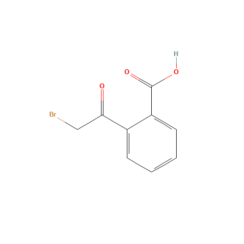 2-(2-BROMOACETYL)BENZOIC ACID (CAS: 7399-67-9) - Chemical Structure and Molecular Formula 