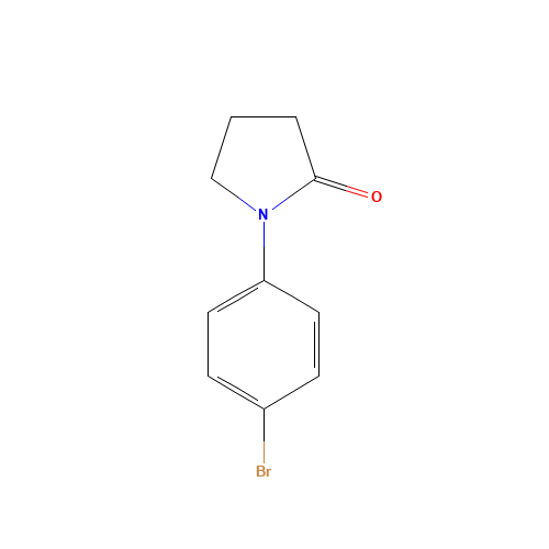 1-(4-BROMOPHENYL)-2-PYRROLIDINONE (CAS: 7661-32-7) - Chemical Structure and Molecular Formula 