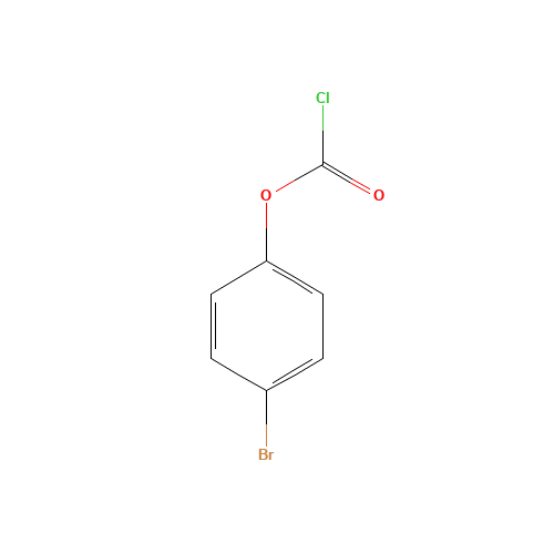 4-BROMOPHENYL CHLOROFORMATE (CAS: 7693-44-9) - Chemical Structure and Molecular Formula 
