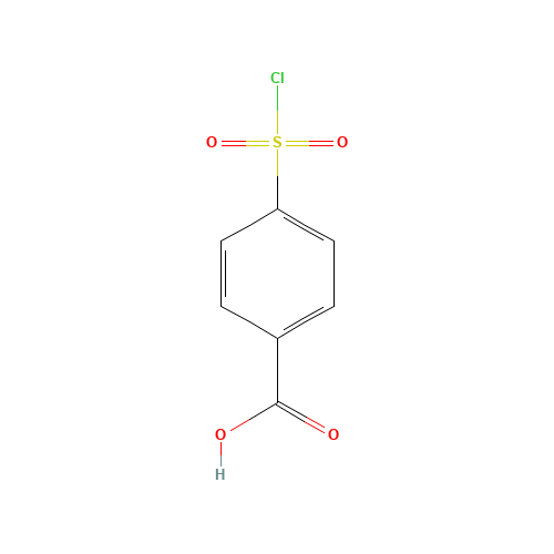 4-(CHLOROSULFONYL)BENZOIC ACID (CAS: 10130-89-9) - Chemical Structure and Molecular Formula 