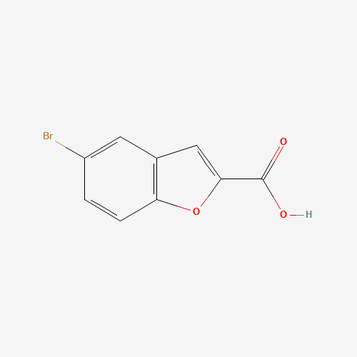 5-BROMO-1-BENZOFURAN-2-CARBOXYLIC ACID (CAS: 10242-11-2) - Chemical Structure and Molecular Formula 