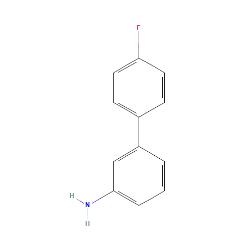 4'-FLUORO-BIPHENYL-3-YLAMINE (CAS: 10540-45-1) - Chemical Structure and Molecular Formula 