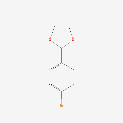 2-(4-BROMOPHENYL)-1,3-DIOXOLANE (CAS: 10602-01-4) - Chemical Structure and Molecular Formula 