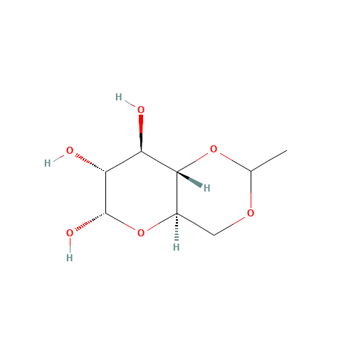 4,6-O-Ethylidene-alpha-D-glucose (CAS: 13224-99-2) - Chemical Structure and Molecular Formula 