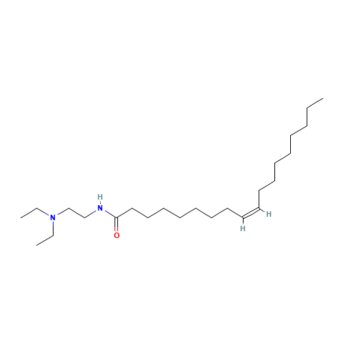 N'-OLEOYL-N,N-DIETHYLETHYLENEDIAMINE (CAS: 13282-67-2) - Chemical Structure and Molecular Formula 