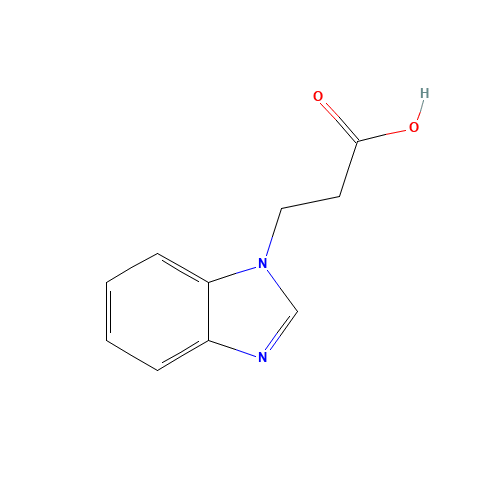 3-BENZOIMIDAZOL-1-YL-PROPIONIC ACID (CAS: 14840-18-7) - Chemical Structure and Molecular Formula 