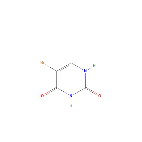 5-BROMO-6-METHYLURACIL (CAS: 15018-56-1) - Chemical Structure and Molecular Formula 