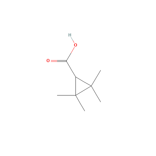 2,2,3,3-TETRAMETHYLCYCLOPROPANECARBOXYLIC ACID (CAS: 15641-58-4) - Chemical Structure and Molecular Formula 