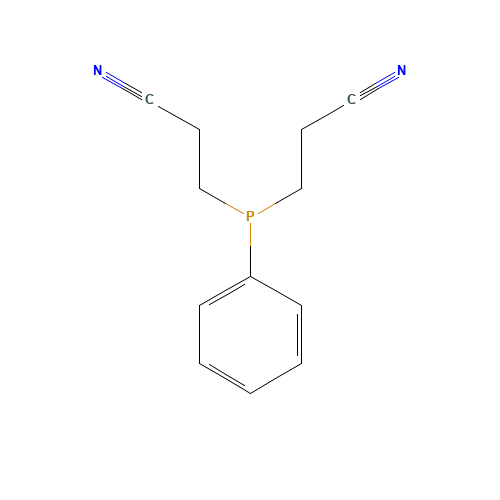 BIS(2-CYANOETHYL)PHENYLPHOSPHINE (CAS: 15909-92-9) - Chemical Structure and Molecular Formula 