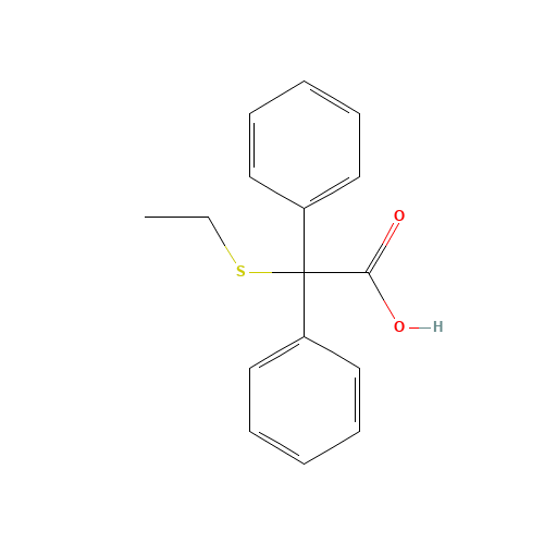 2-ETHYLTHIO-2,2-DIPHENYLACETIC ACID (CAS: 16036-85-4) - Related Chemical Product