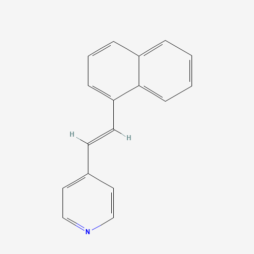4-(1-NAPHTHYLVINYL)PYRIDINE (CAS: 16375-56-7) - Chemical Structure and Molecular Formula 