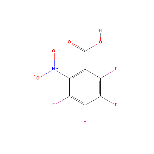 2,3,4,5-TETRAFLUORO-6-NITROBENZOIC ACID (CAS: 16583-08-7) - Chemical Structure and Molecular Formula 