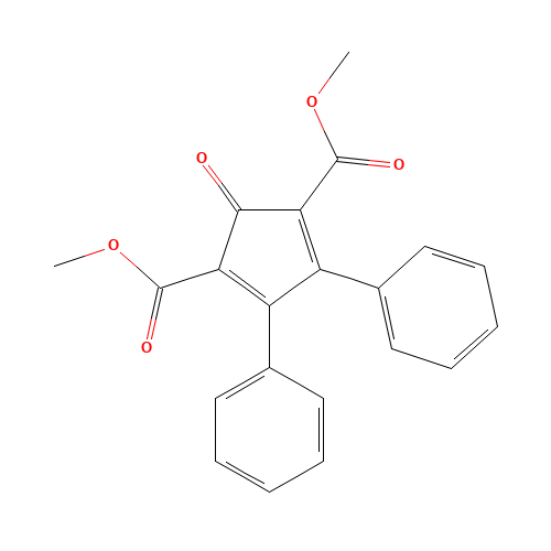2,5-BIS(METHOXYCARBONYL)-3,4-DIPHENYLCYCLOPENTADIENONE (CAS: 16691-79-5) - Chemical Structure and Molecular Formula 
