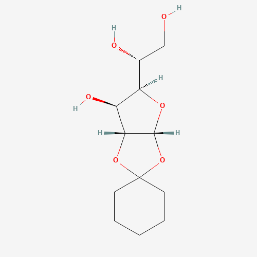 1,2-O-CYCLOHEXYLIDENE-ALPHA-D-GLUCOFURANOSE (CAS: 16832-21-6) - Chemical Structure and Molecular Formula 