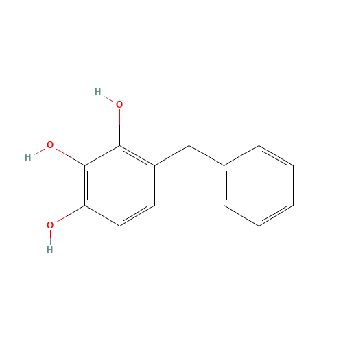 2,3,4-TRIHYDROXYDIPHENYLMETHANE (CAS: 17345-66-3) - Chemical Structure and Molecular Formula 