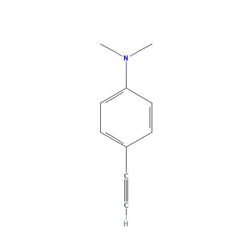 4'-DIMETHYLAMINOPHENYL ACETYLENE (CAS: 17573-94-3) - Chemical Structure and Molecular Formula 