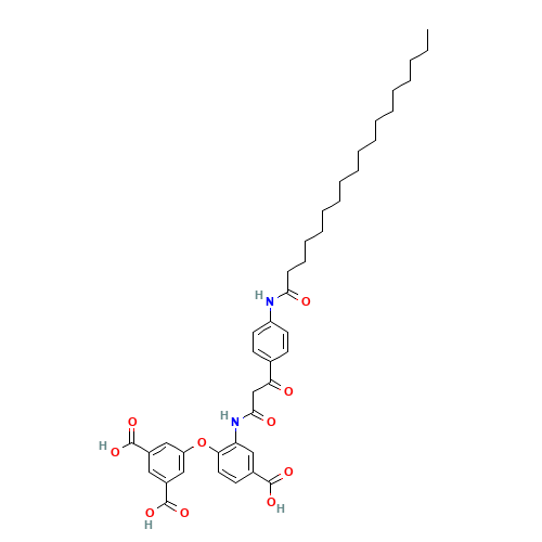 5-[4-CARBOXY-2-[[1,3-DIOXO-3-[4-[(1-OXOOCTADECYL)-AMINO]PHENYL]PROPYL] AMINO]PHENOXY]ISOPHTHALIC ACID (CAS: 17725-27-8) - Related Chemical Product