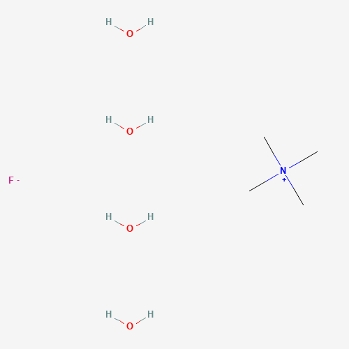 TETRAMETHYLAMMONIUM FLUORIDE TETRAHYDRATE (CAS: 17787-40-5) - Chemical Structure and Molecular Formula 