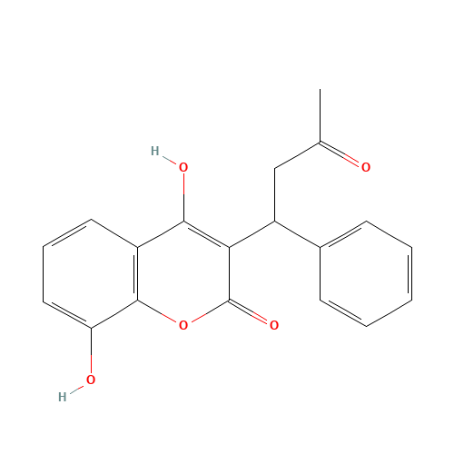 8-HYDROXYWARFARIN (CAS: 17834-04-7) - Chemical Structure and Molecular Formula 