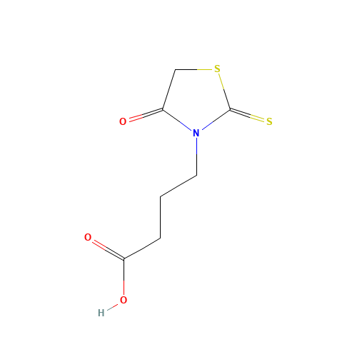 4-(4-OXO-2-THIOXO-THIAZOLIDIN-3-YL)-BUTYRIC ACID (CAS: 18623-60-4) - Chemical Structure and Molecular Formula 