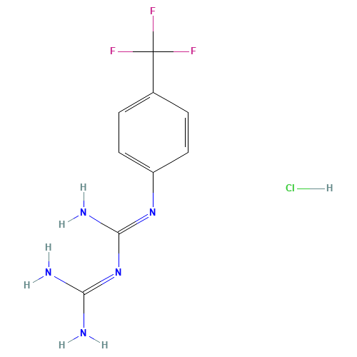 1-(4-TRIFLUOROMETHYL)PHENYLBIGUANIDE HYDROCHLORIDE (CAS: 18960-29-7) - Related Chemical Product