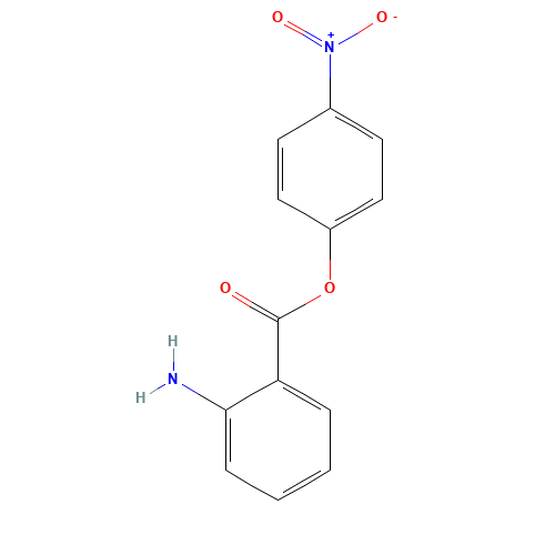 4-NITROPHENYL ANTHRANILATE (CAS: 19176-60-4) - Chemical Structure and Molecular Formula 