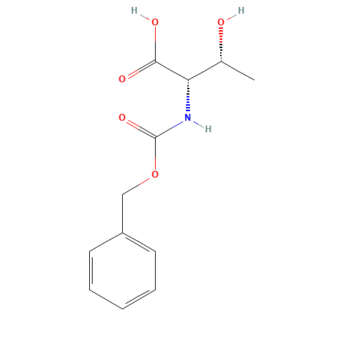 N-Cbz-L-Threonine (CAS: 19728-63-3) - Chemical Structure and Molecular Formula 