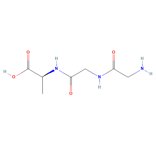 GLY-GLY-ALA (CAS: 19729-30-7) - Chemical Structure and Molecular Formula 