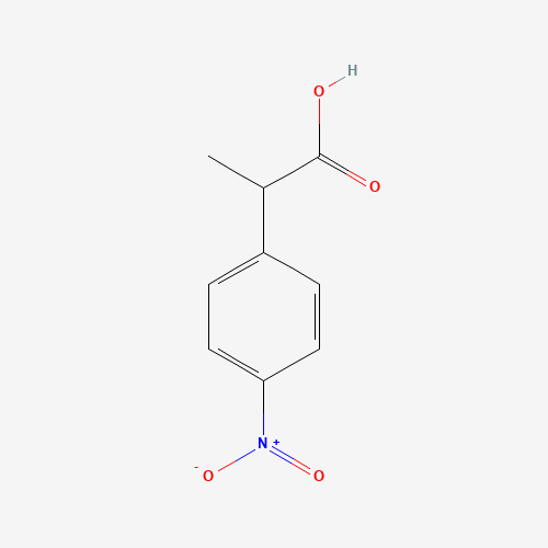2-(4-NITROPHENYL)PROPIONIC ACID (CAS: 19910-33-9) - Chemical Structure and Molecular Formula 