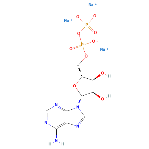 ADENOSINE 5'-DIPHOSPHATE SODIUM SALT (CAS: 20398-34-9) - Chemical Structure and Molecular Formula 