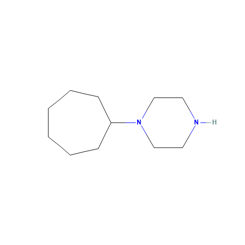 1-CYCLOHEPTYL-PIPERAZINE (CAS: 21043-42-5) - Chemical Structure and Molecular Formula 