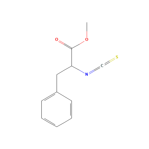 METHYL L-2-ISOTHIOCYANATO-3-PHENYLPROPIONATE (CAS: 21055-46-9) - Chemical Structure and Molecular Formula 