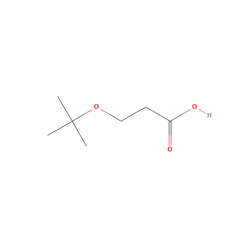 3-TERT-BUTOXYPROPIONIC ACID (CAS: 21150-73-2) - Chemical Structure and Molecular Formula 