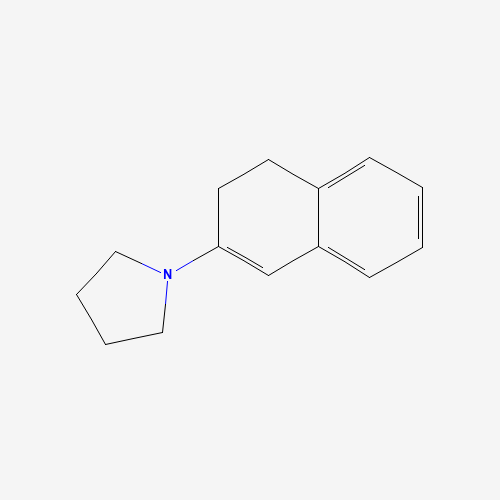 1-(3,4-DIHYDRO-2-NAPHTHYL)PYRROLIDINE (CAS: 21403-95-2) - Chemical Structure and Molecular Formula 