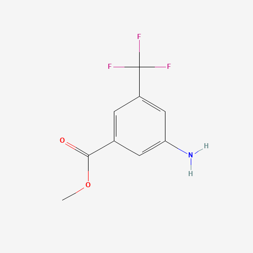 3-AMINO-5-TRIFLUOROMETHYL-BENZOIC ACID METHYL ESTER (CAS: 22235-25-2) - Chemical Structure and Molecular Formula 