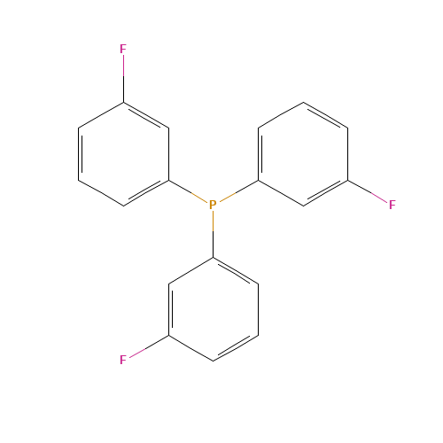 TRIS(3-FLUOROPHENYL)PHOSPHINE (CAS: 23039-94-3) - Chemical Structure and Molecular Formula 