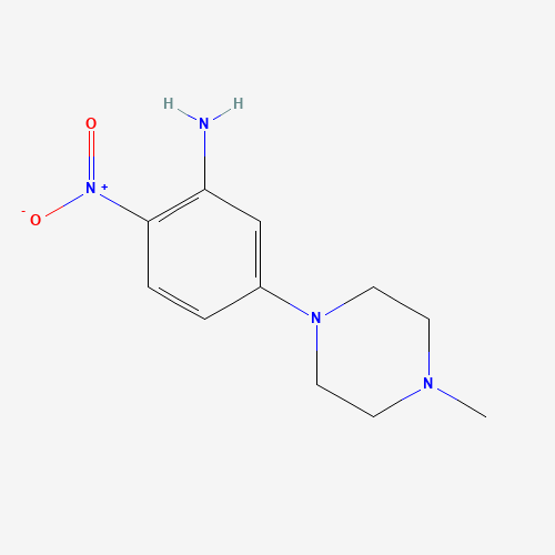 5-(4-Methylpiperazin-1-yl)-2-nitroaniline (CAS: 23491-48-7) - Chemical Structure and Molecular Formula 