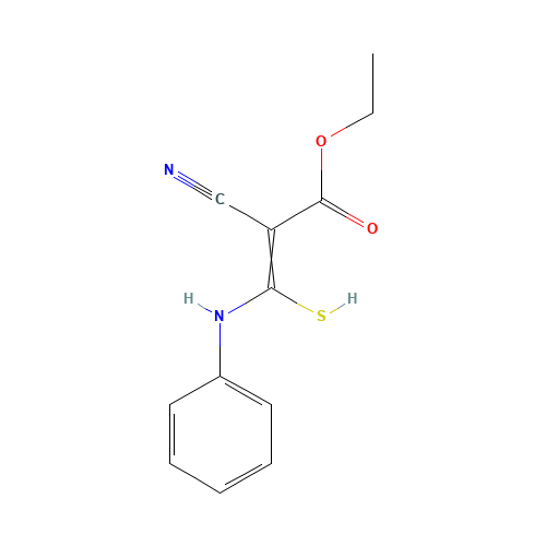 3-ANILINO-2-CYANO-3-MERCAPTOACRYLIC ACID ETHYL ESTER (CAS: 23593-51-3) - Related Chemical Product