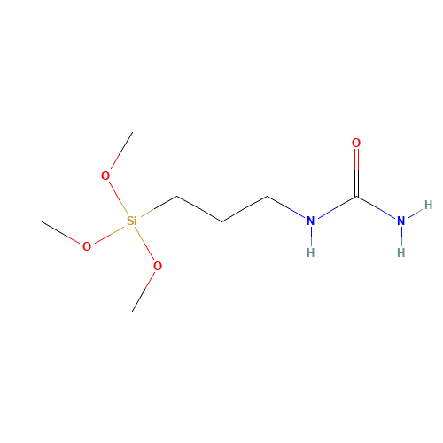 1-[3-(Trimethoxysilyl)propyl]urea (CAS: 23843-64-3) - Chemical Structure and Molecular Formula 