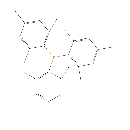 TRIMESITYLPHOSPHINE (CAS: 23897-15-6) - Chemical Structure and Molecular Formula 