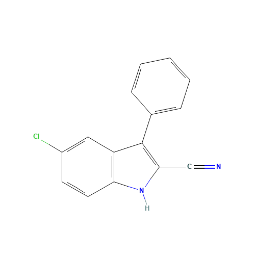 5-CHLORO-3-PHENYL-1H-INDOLE-2-CARBONITRILE (CAS: 24139-17-1) - Related Chemical Product