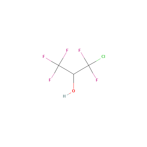 1-CHLORO-1,1,3,3,3-PENTAFLUOROPROPAN-2-OL (CAS: 24332-19-2) - Chemical Structure and Molecular Formula 