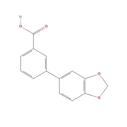 3-BIPHENYL-[1,3]DIOXOL-5-YL-CARBOXYLIC ACID (CAS: 24351-56-2) - Chemical Structure and Molecular Formula 