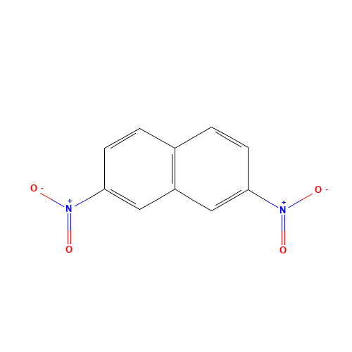 2,7-DINITRONAPHTHALENE (CAS: 24824-27-9) - Chemical Structure and Molecular Formula 